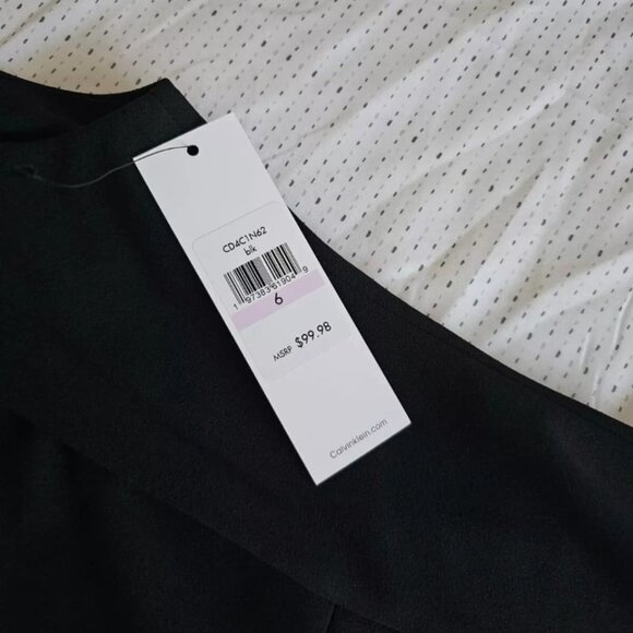 Calvin Klein Black Bow Neck Sheath Dress Size-6/NWT - Picture 6 of 8